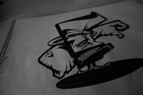 Grafffiti -Amarillo y Red